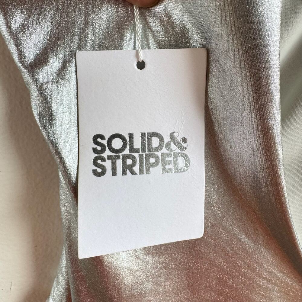 NWT SOLID & STRIPED The Kendall Silver One-Piece Bathing suit - Picture 4 of 7